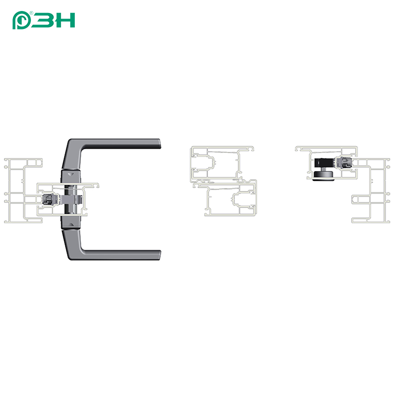 Système de quincaillerie pour porte coulissante UPVC