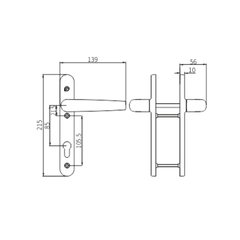 Poignée de porte CZM25A