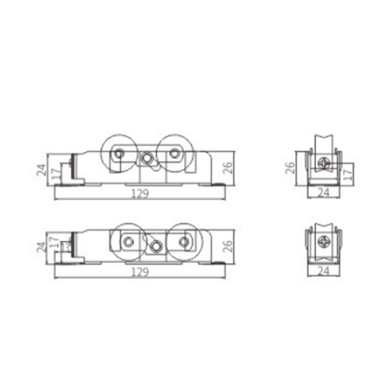 Rouleau coulissant en aluminium LTS834