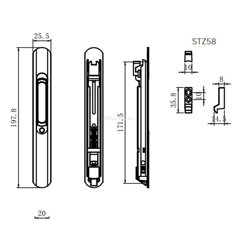 Nouveau design de verrouillage à loquet coulissant STG45G