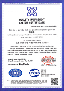 ISO9001: Certificat de système de gestion de la qualité 2015
