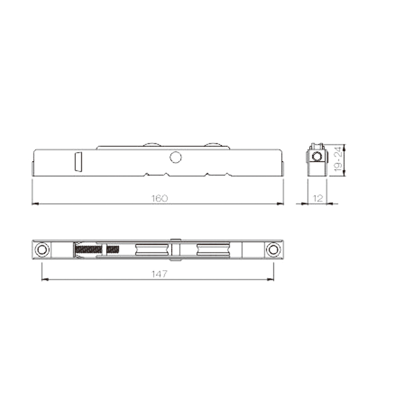 Rouleau coulissant UPVC PLTS02C-AS