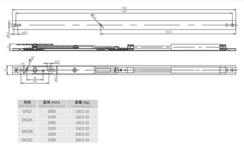 Offre spéciale produit limiteur pneumatique séjour pour fenêtre à guillotine supérieure DA22