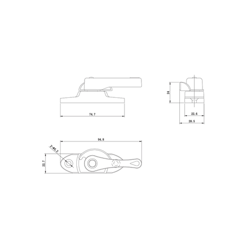 Verrouillage croissant PSB12