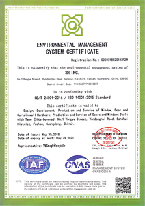 ISO14001: Certificat du système de gestion de l'environnement 2015