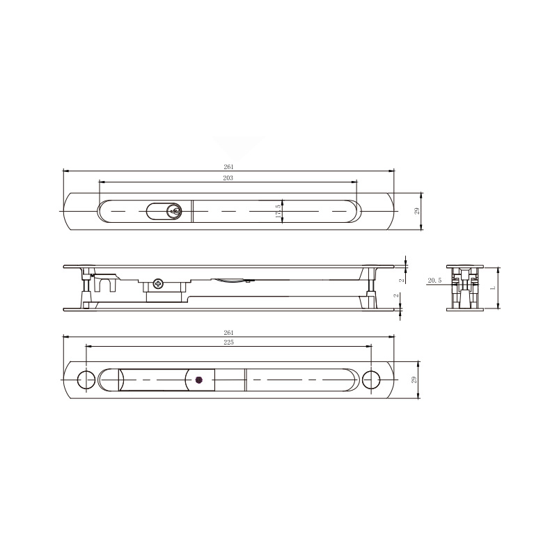 Serrure coulissante STG28