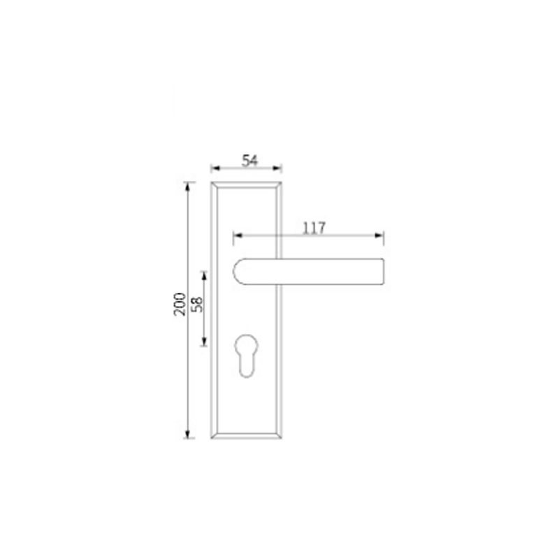Poignée de porte à levier personnalisée en acier inoxydable EH-2213