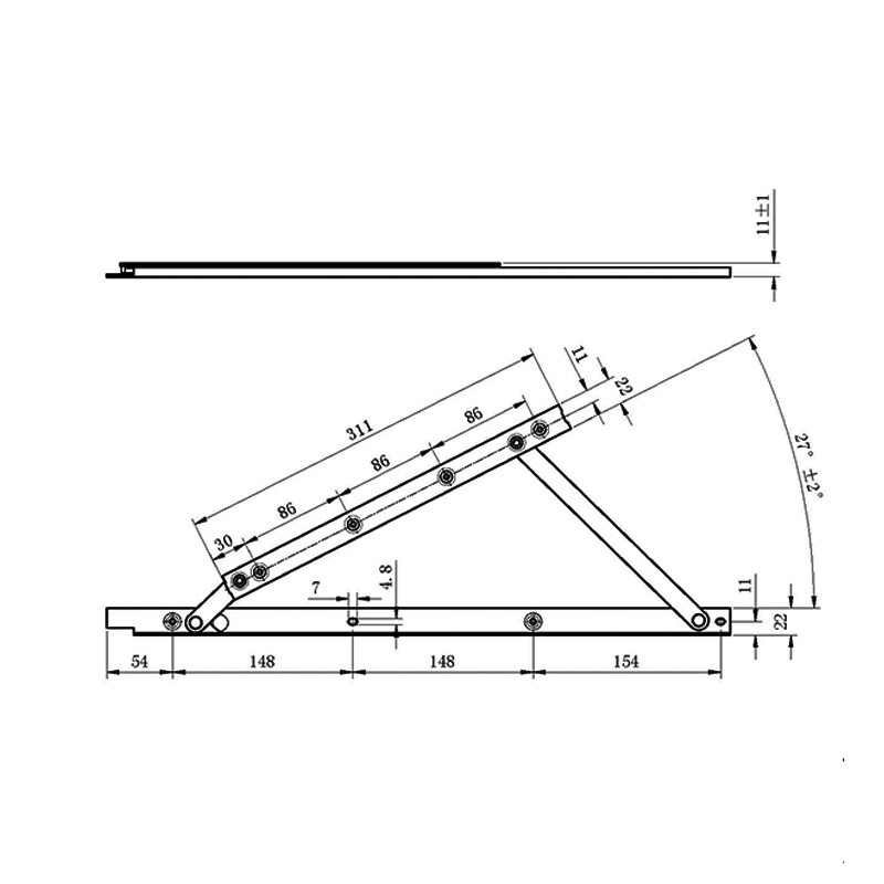 Charnière de fenêtre à guillotine supérieure HLX20 