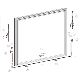 Prix ​​d'usine mur rideau verrouillage automatique système de fenêtre à guillotine supérieure accessoires de quincaillerie