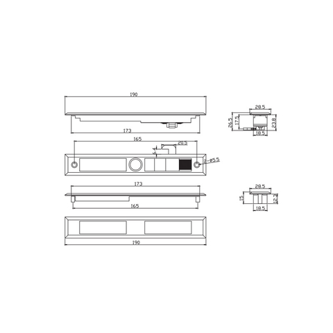 Verrou à loquet coulissant STG731B