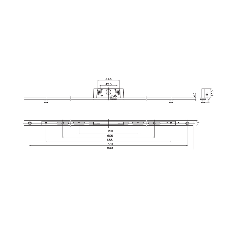 Dispositif de transmission multipoint pour portes et fenêtres Rob CH06