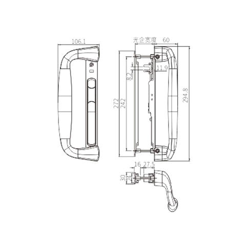 Loquet de verrouillage coulissant STG40A