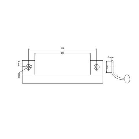 Poignée de porte coulissante à battant CZM10