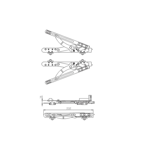 Charnière dissimulée de fenêtre de haute qualité pour fenêtre à battants intérieure en UPVC PJYC01
