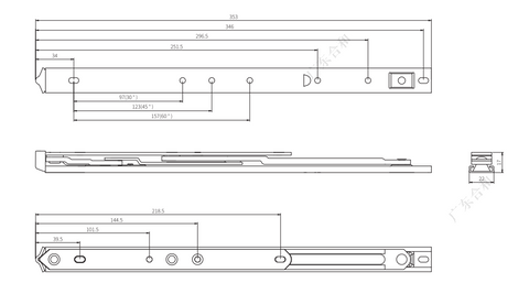Support de friction de fenêtre OEM SS304 HHT14