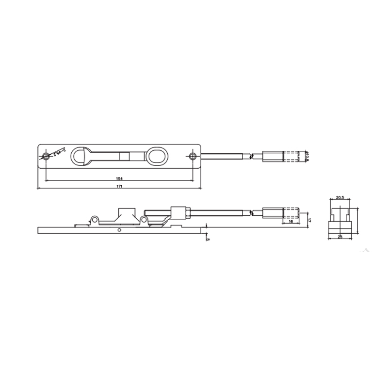 Boulon affleurant MX505