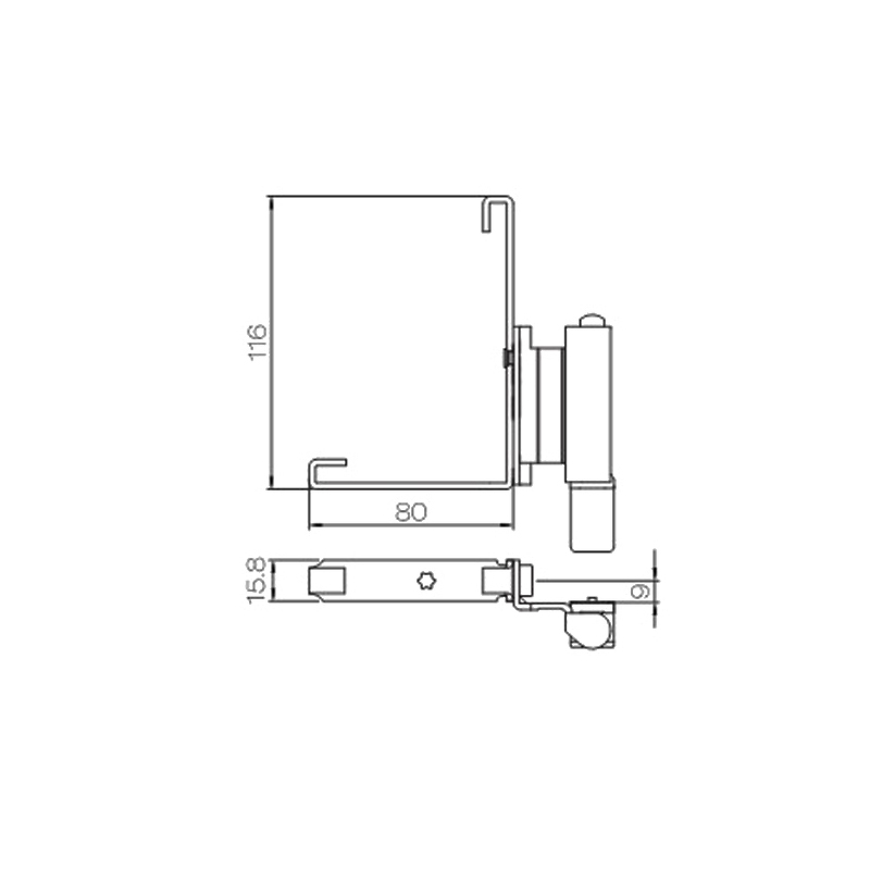 Charnière de fenêtre inférieure UPVC PJCX03