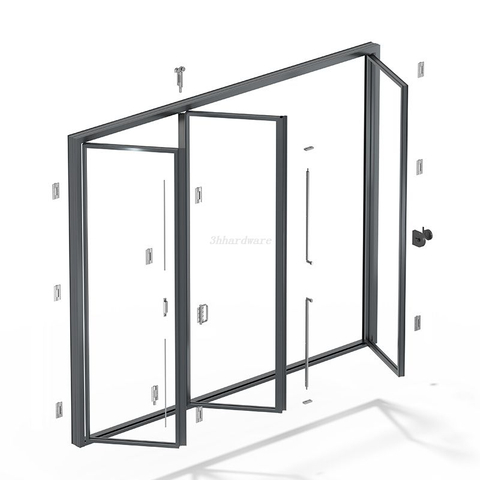 Quincaillerie pour porte pliante WZDM06 (profil 18)