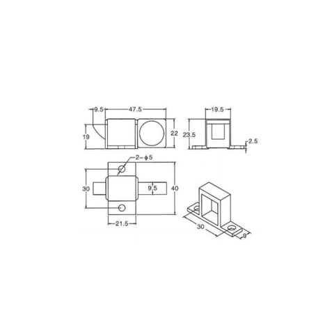 Meilleur prix Boulon affleurant pour fenêtre à battants MX507B
