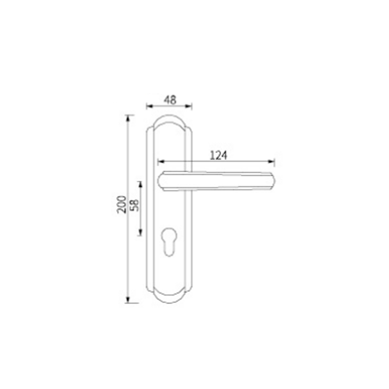 Poignée de porte de salle de douche de sécurité en acier inoxydable EH-2218