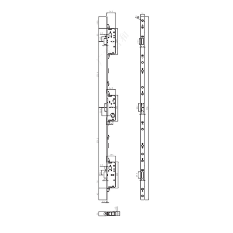 Corps de serrure de porte à battants personnalisé en acier inoxydable P0725-TY