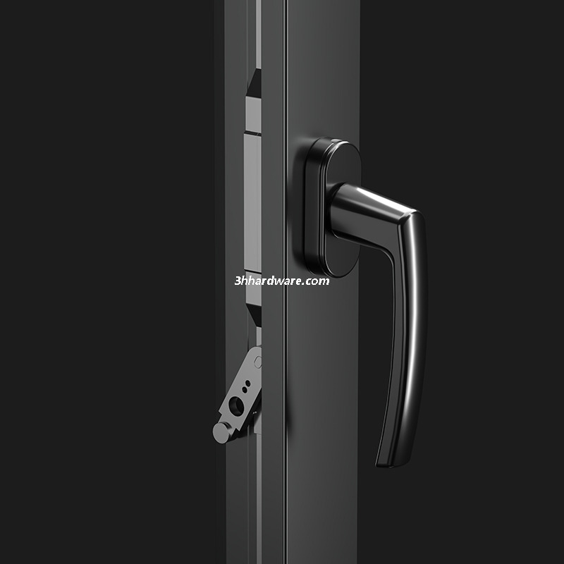 Quincaillerie pour fenêtres inclinables et tournantes UPVC