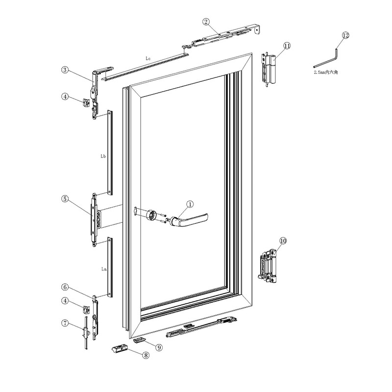 bo&icirc;te de vitesses-nxc18-tilt-turn-window-hardware 3